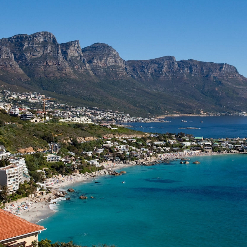 View of Twelve Apostles and Beach in Cape Town