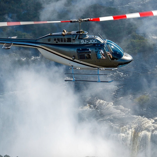 Helicopter Over Victoria Falls