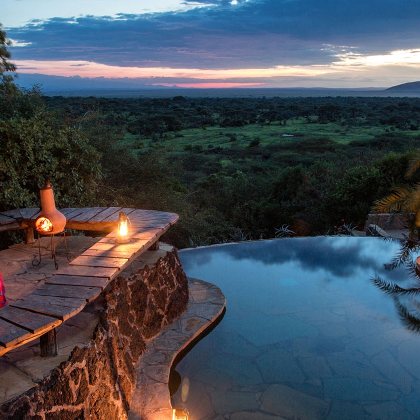 Luxury Kenya Vacation Packages - Best Safari Lodges Kenya, Ol Donyo Lodge Pool