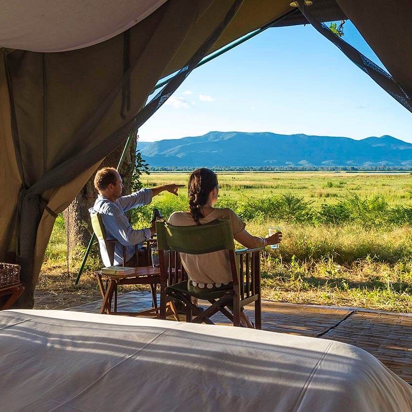 View from Tent - John's Camp Zimbabwe - South Luangwa, Mana Pools, and Victoria Falls Adventure Package