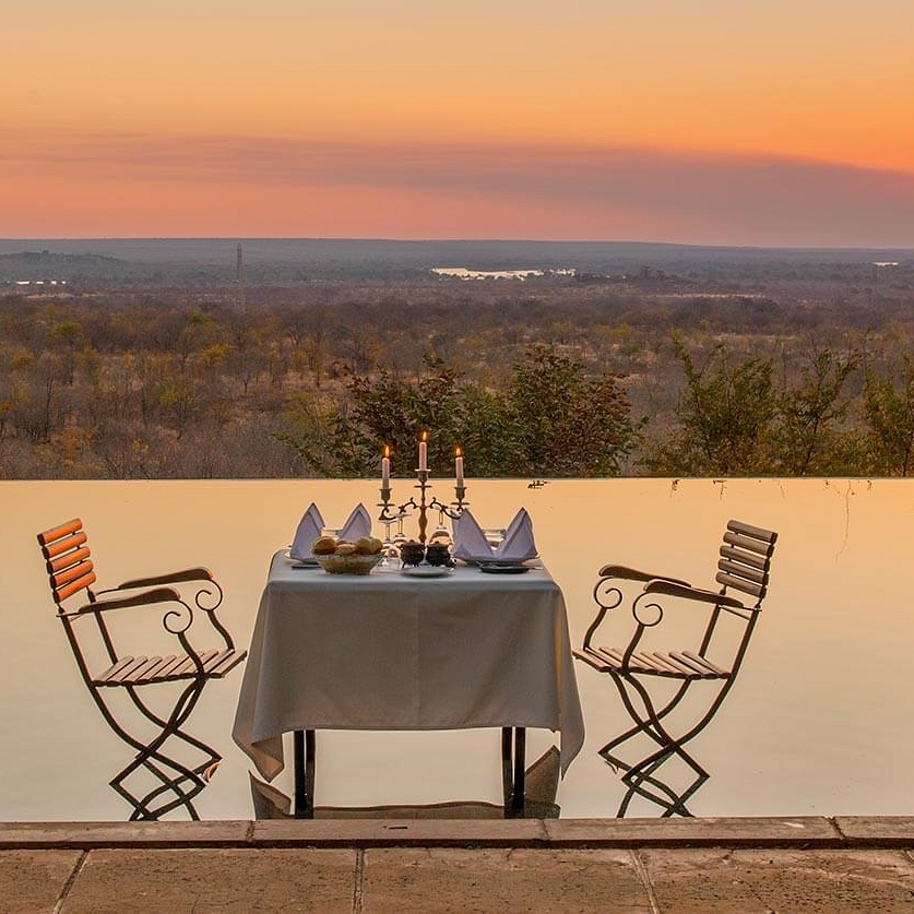 Pool at Sunset, Stanley Safari Lodge, Victoria Falls - South Luangwa, Mana Pools, and Victoria Falls Adventure Package