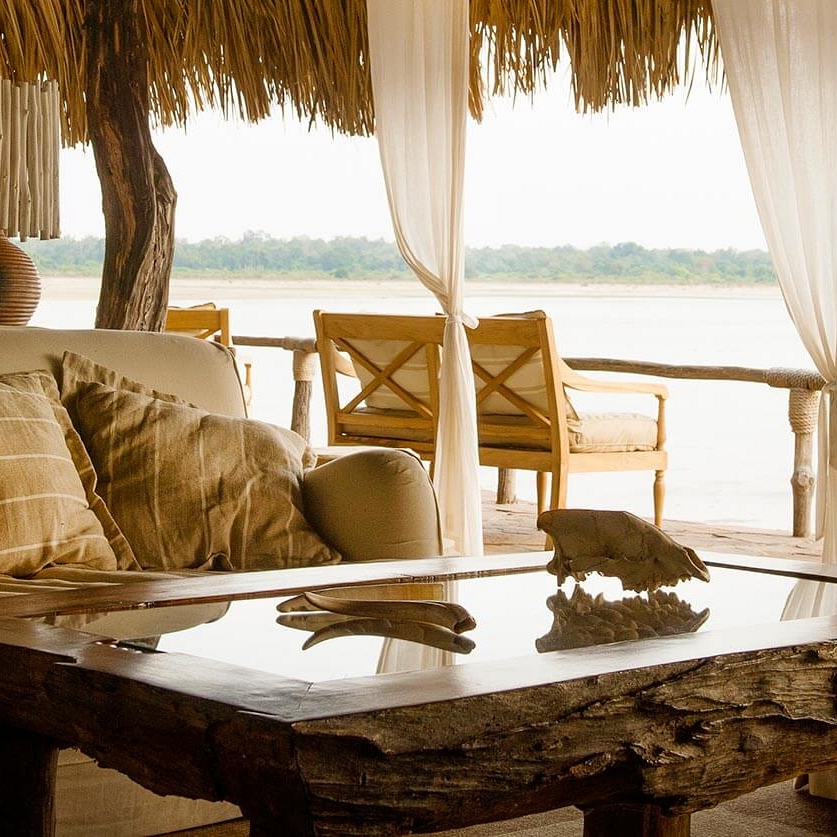 Lounge at Sand Rivers Selous - Selous Game Reserve Safaris - Remote Tanzania Safari Adventure