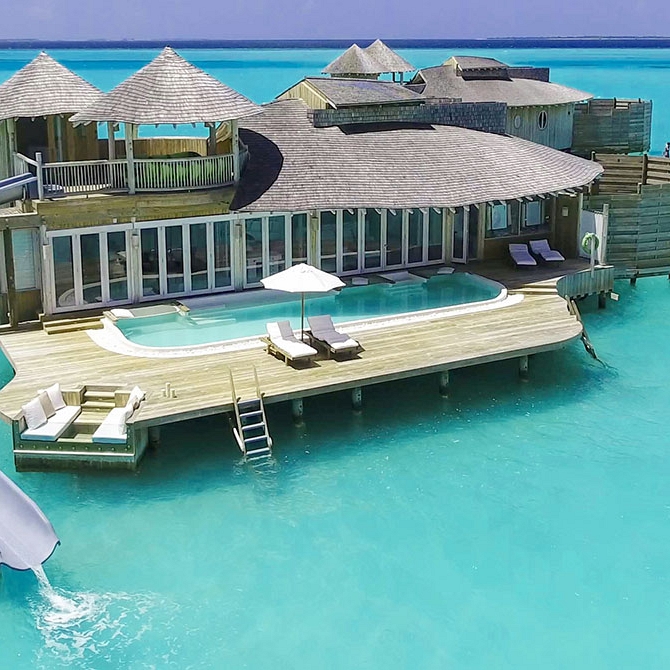 Soneva Jani Resort - 1 Bedroom Water Retreat with Slide - Maldives Overwater Bungalow Vacation