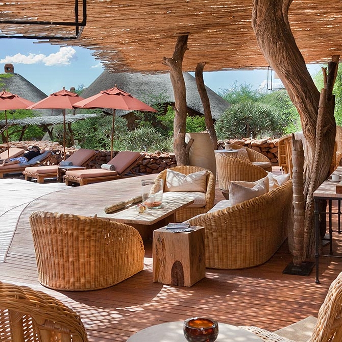 Tswalu Motse Safari Lodge Deck and Pool - Cape Town Explorer and Family Safari Adventure