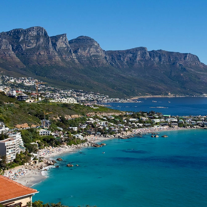 Clifton Beaches and the Twelve Apostles in Cape Town, South Africa