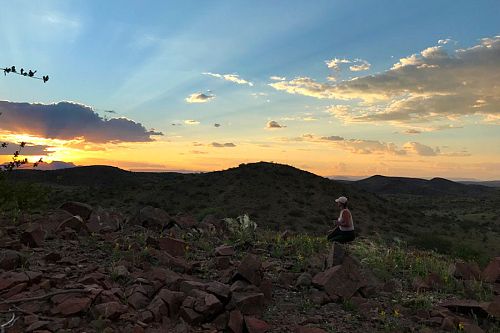 Beautiful sunset in Namibia