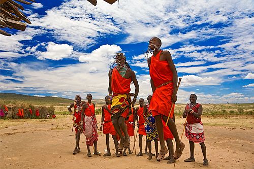 Maasai Warriors Dancing in Kenya