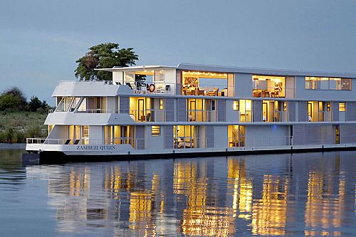 Exterior of the Zambezi Queen River Cruise Vessel