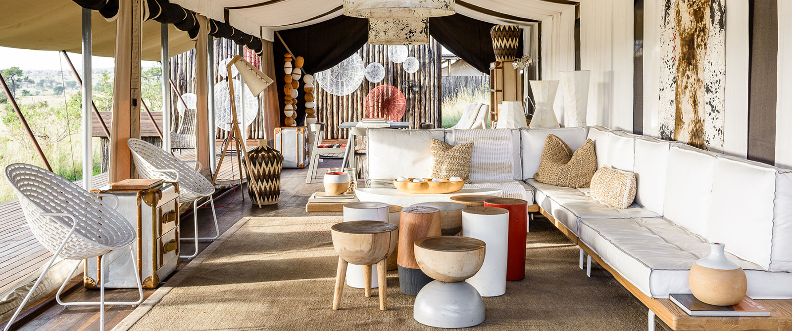 Lounge Area at Singita Mara River Tented Camp, Maasai Mara Kenya