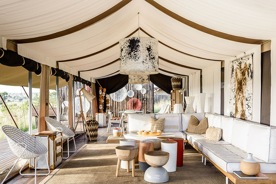 Lounge Area at Singita Mara River Tented Camp, Maasai Mara Kenya