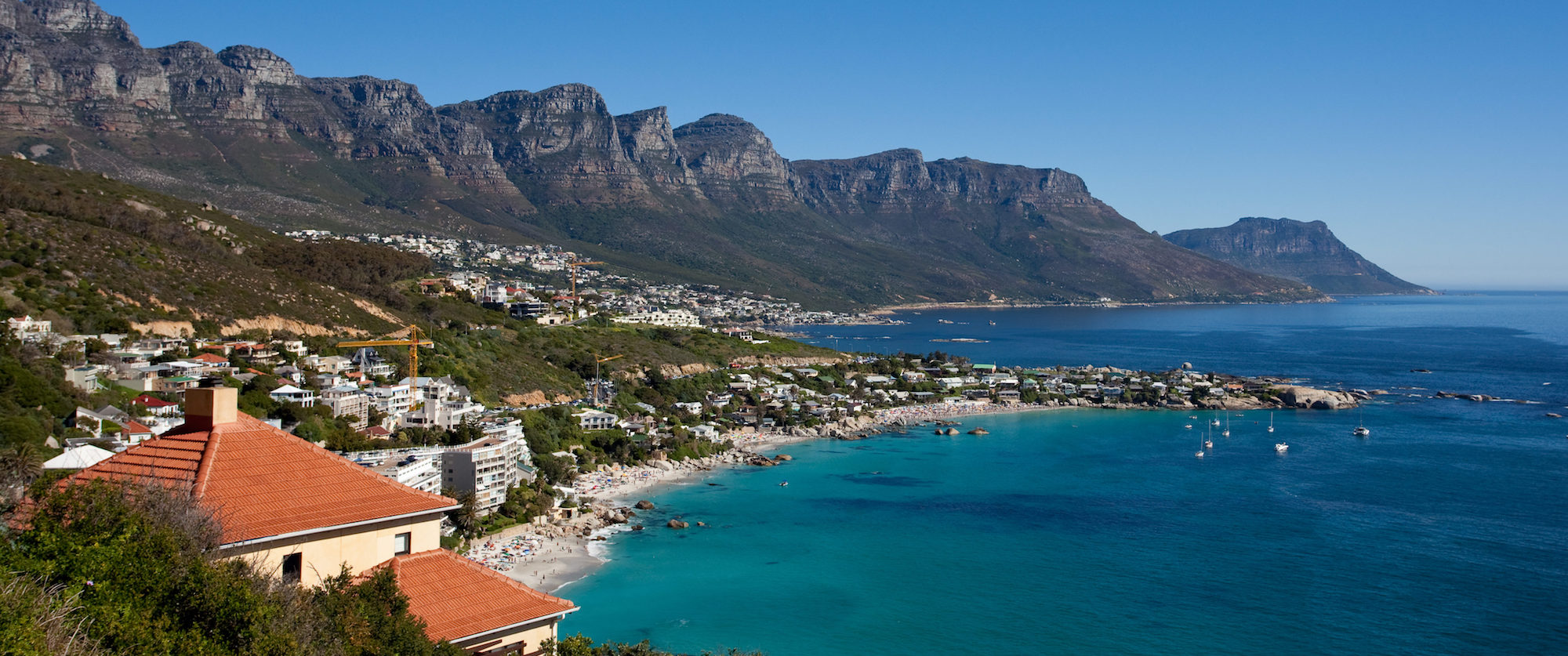 View of Twelve Apostles and Beach in Cape Town