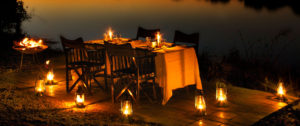 Dining on the River Banks at Zambezi Sands River Camp