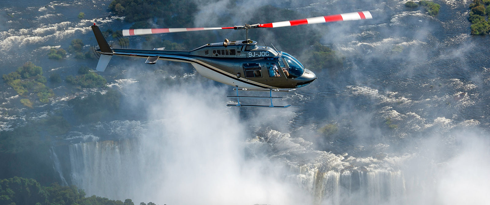 Helicopter Over Victoria Falls