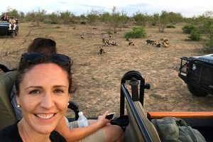 Botswana Safari - Katie Marta - Group of African Wild Dogs on a Game Drive