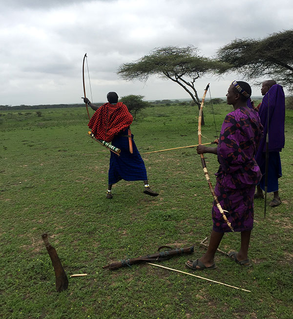 Authentic Africa Culture and Safari - Maasai and Hadzabe Tribes Teaching Bow and Arrows