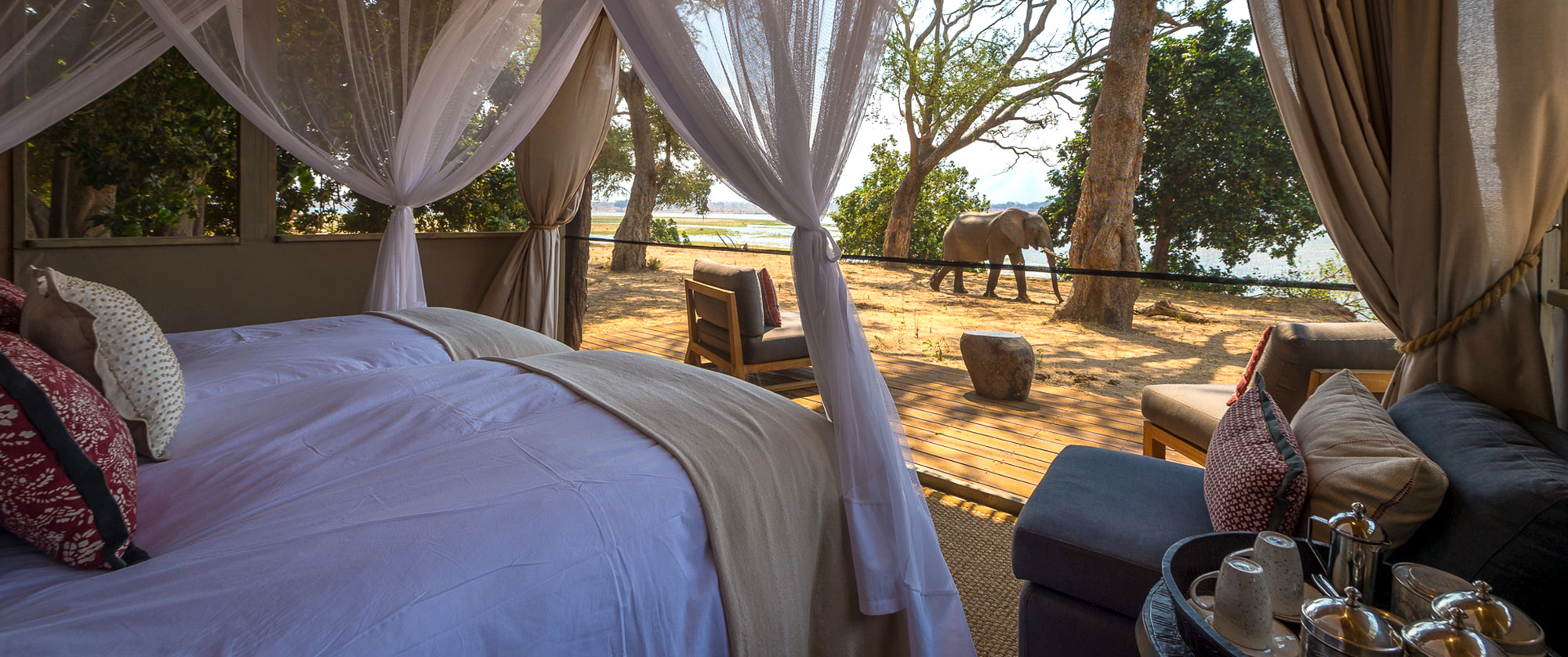 Classic Zimbabwe Safari Package - Little Ruckomechi Camp, Mana Pools National Park, See Wildlife from Your Tent