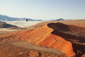 Trip to Namibia - Hot air balloon over Sossusvlei - LIttle Kulala Camp Namibia
