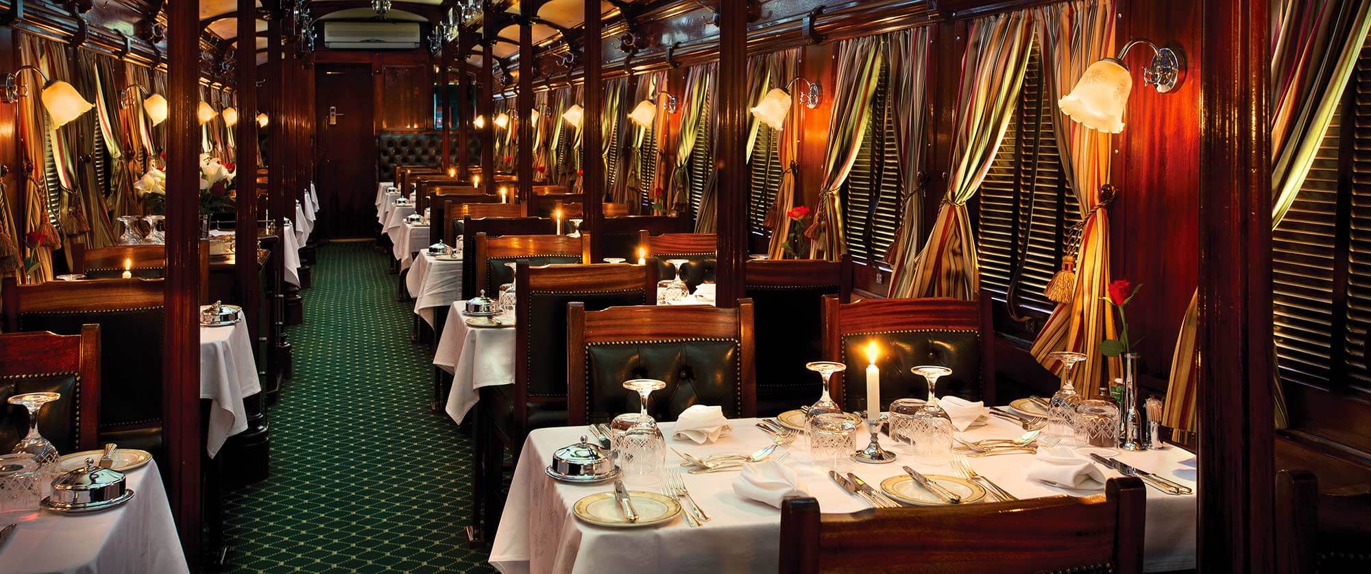 Rovos Rail Dining Car - Rovos Rail Golf Safari South Africa