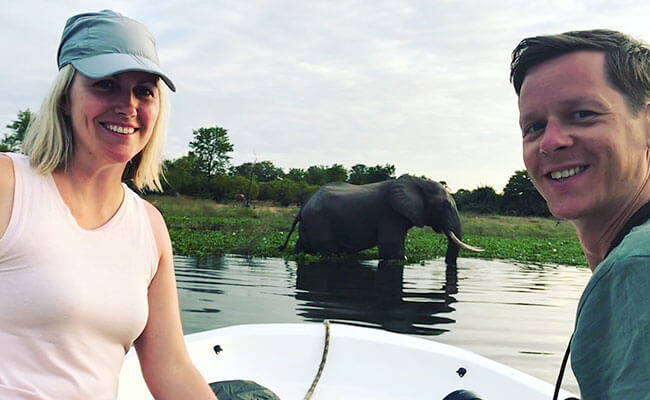 Elephant on a Water Safari - Zimbabwe Safari - Lake Kariba - Changa Safari Camp