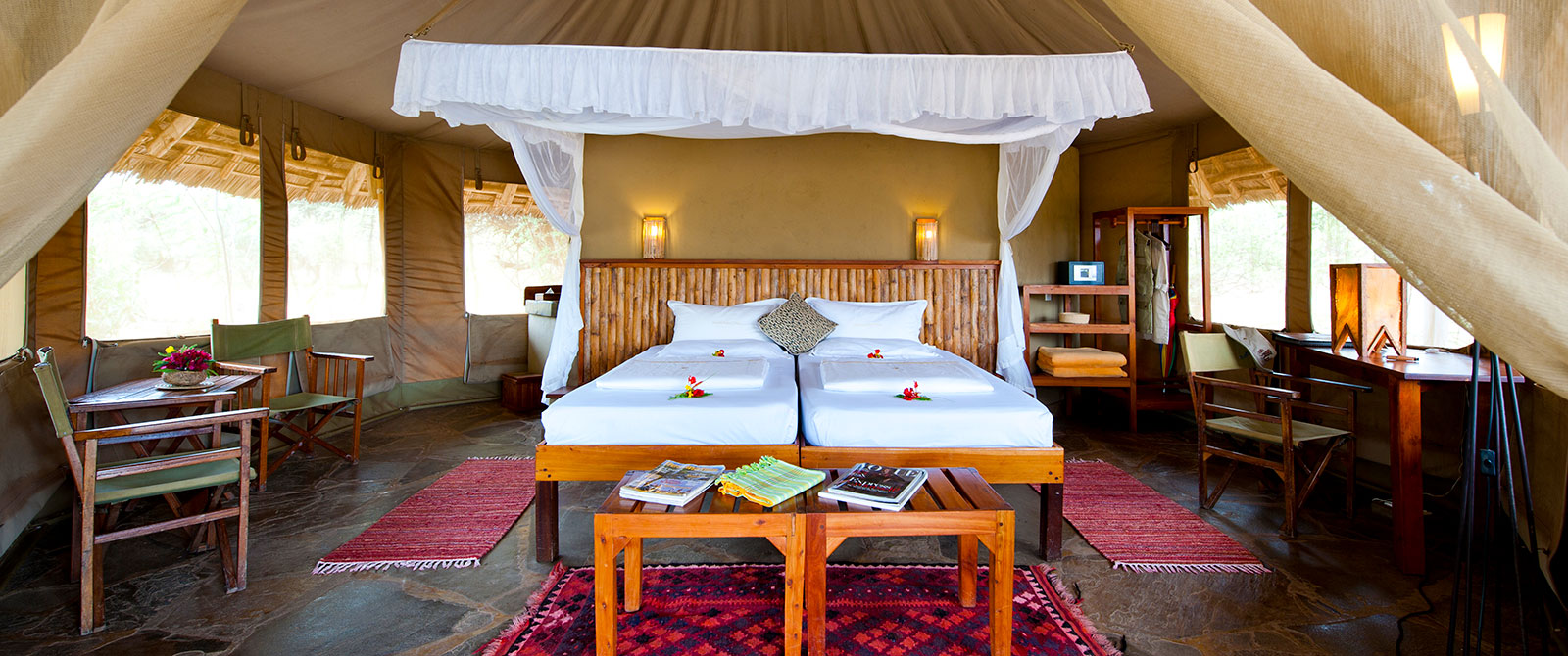 Luxury Tented Suite at Severin Camp - Tsavo West National Park Kenya - Luxury Air Safari: Kenya Adventure Package