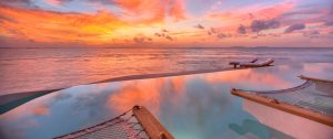 Soneva Jani Resort - Sunset View from 1 Bedroom Water Retreat with Slide - Maldives Overwater Bungalow Vacation