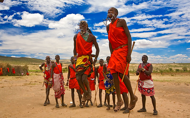 Maasai Warriors Dancing in Kenya