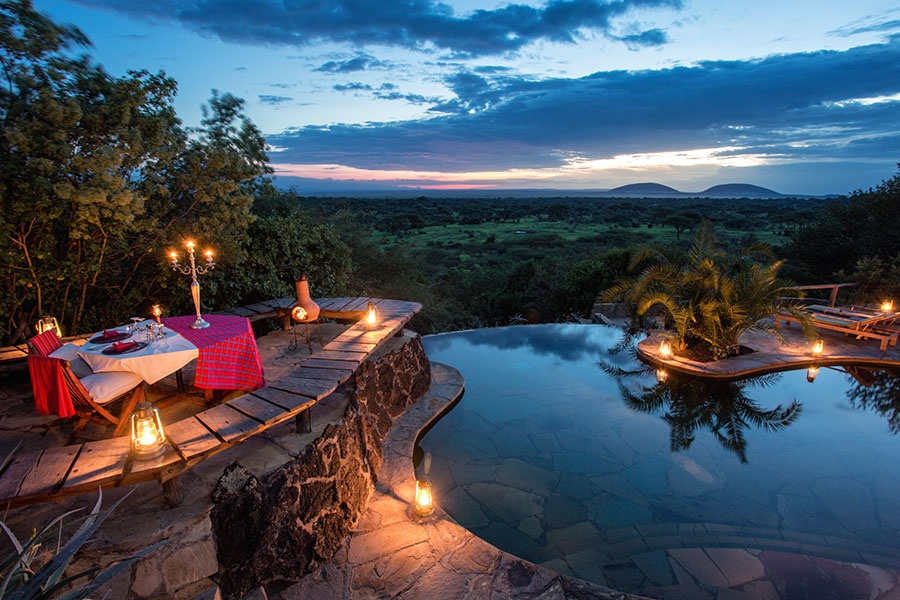 Pool at ol Donyo Lodge - Chyulu Hills Kenya Safari